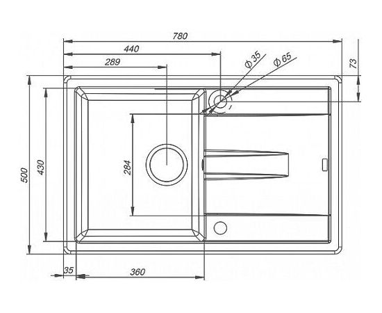 Мойка кухонная из искусственного гранита IDDIS Vane G V33C781i87_, изображение 3