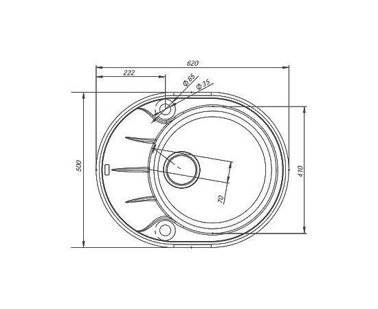 Мойка кухонная из искусственного гранита IDDIS Kitchen G K10W621i87_, изображение 3