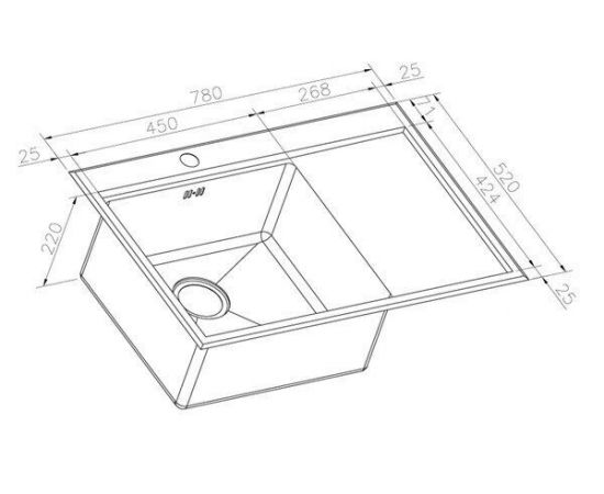 Кухонная мойка ZORG Inox RX RX-7851-L_, изображение 2