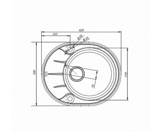 Мойка кухонная из искусственного гранита IDDIS Kitchen G K17C621i87_, изображение 3