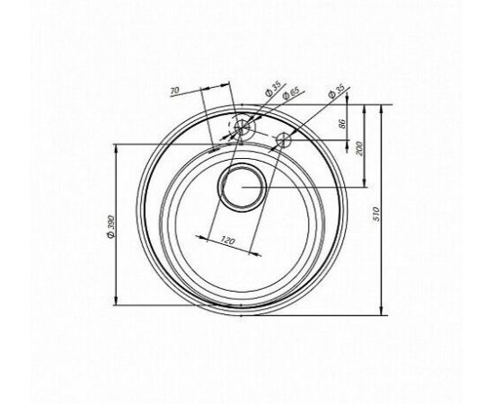 Мойка кухонная из искусственного гранита IDDIS Kitchen G K04S511i87_, изображение 3