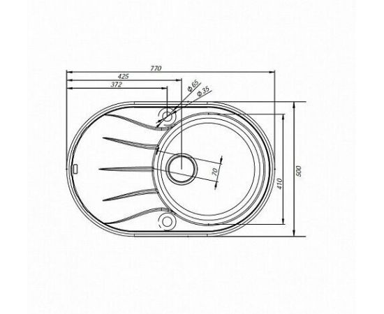 Мойка кухонная из искусственного гранита IDDIS Kitchen G K11B771i87_, изображение 3