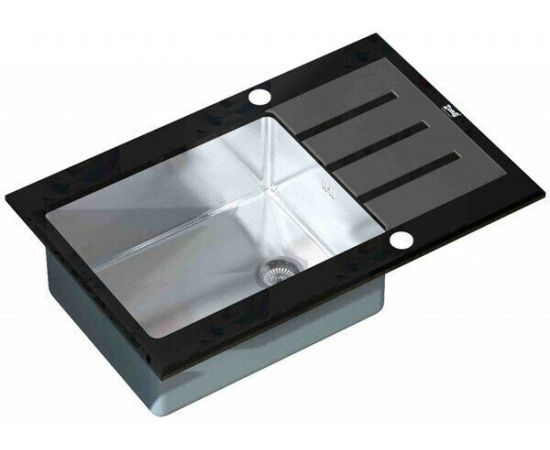 Кухонная мойка ZORG Inox Glass GL-7851-BLACK_