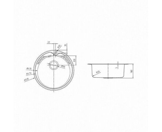 Мойка кухонная из нержавеющей стали IDDIS Suno SUN51P0i77_, изображение 2