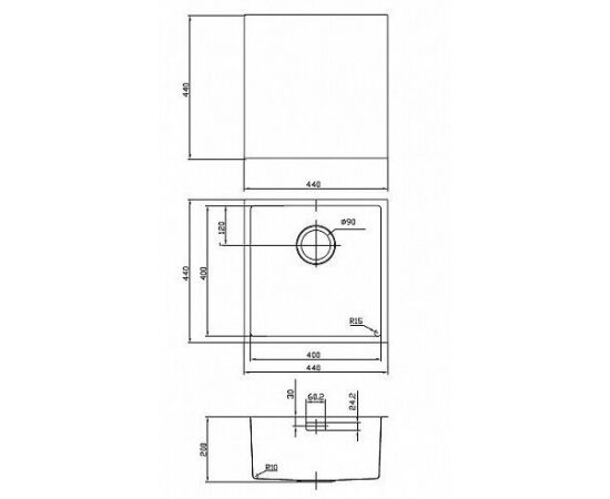 Мойка кухонная из нержавеющей стали IDDIS Edifice EDI44S0i77_, изображение 3