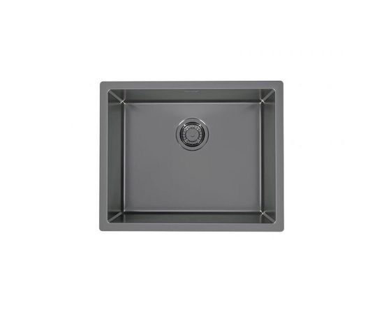 Мойка Alveus QUADRIX MONARCH 50 ANTHRACITE 550X450X200 в комплекте с выпуском без сифона_