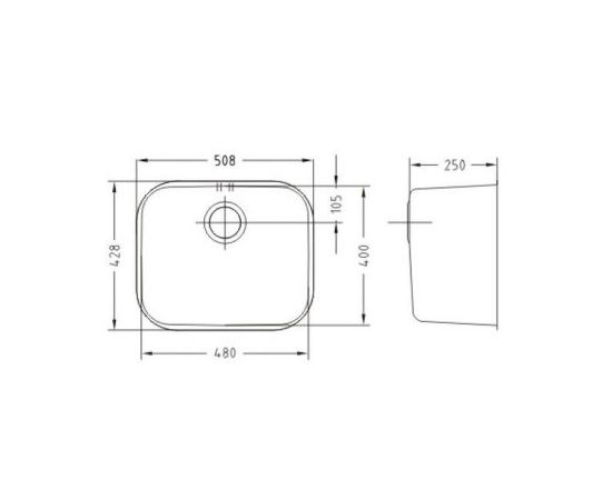 Мойка Alveus VARIANT MONARCH 10 COPPER 480X400X180 в комплекте с выпуском без сифона_, изображение 2