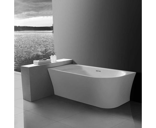 Акриловая ванна Vincea VBT-301-1500L, 150х78х60, цвет белый, слив-перелив в комплекте, хром_