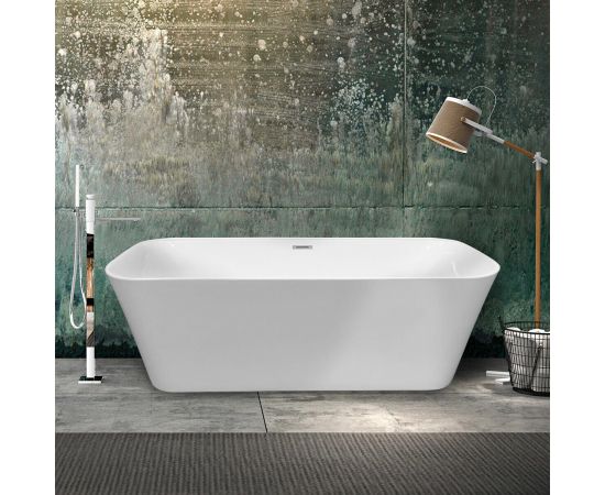 Акриловая ванна Vincea VBT-401-1700, 170х80х58 цвет белый, слив-перелив в комплекте, хром_