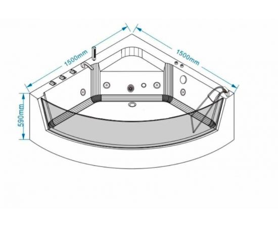 Ванна гидромассажная Grossman GR-15000-1 150x150x59_, изображение 7