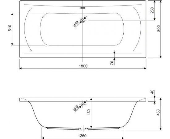 Акриловая ванна Cezares Arena 180x80 с каркасом Cezares EMP-180-80-MF-R_, изображение 4