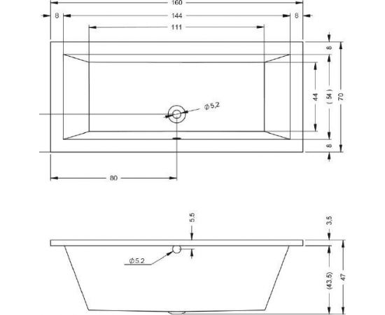 Акриловая ванна Riho Lusso 160x70 с каркасом Riho 160x70 усиленный 2YNVN1009_, изображение 3