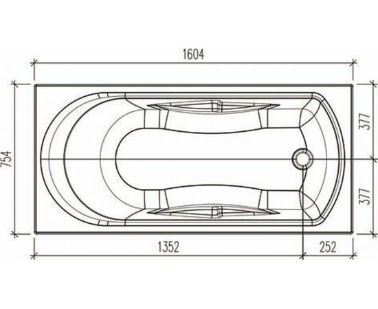 Акриловая ванна Eurolux ONTARIO 160x75 с каркасом, экраном и слив-переливом_, изображение 4