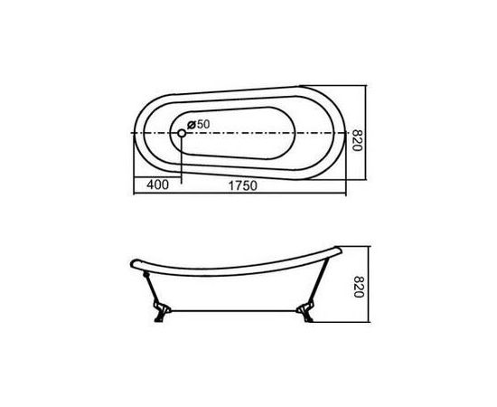 Акриловая ванна Gemy G9030 C фурнитура хром_, изображение 5