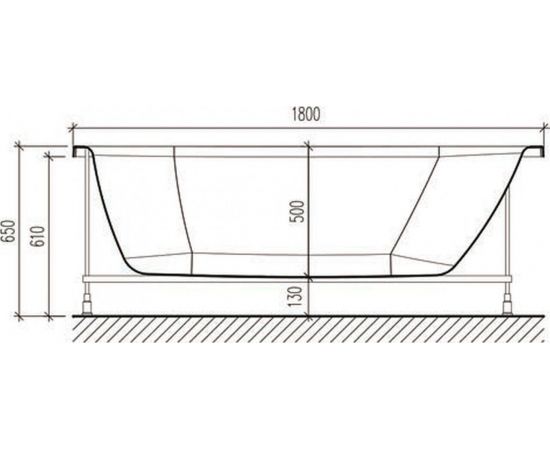 Акриловая ванна Eurolux ORIO 180x80 с каркасом, экраном и слив-переливом_, изображение 6