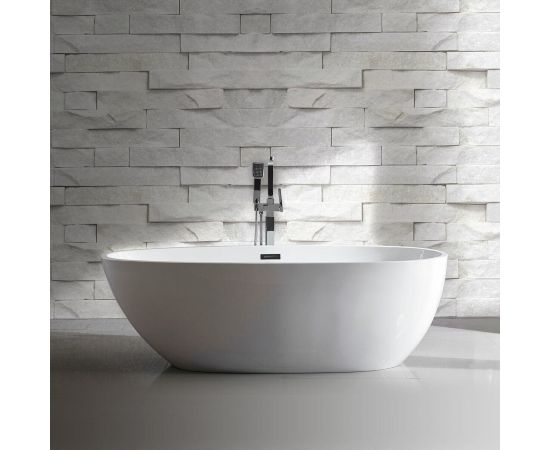 Акриловая ванна Vincea VBT-422-1800, 180х90х58, цвет белый, слив-перелив в комплекте, хром_, изображение 2