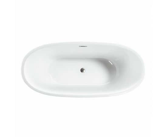 Акриловая ванна Vincea VBT-509, 165х75х59, цвет белый, слив-перелив в комплекте, хром_, изображение 3