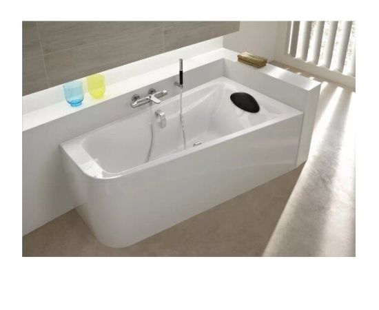 Акриловая ванна Jacob Delafon Odeon Up 160x90 R с каркасом  SF081RU-NF и со слив-переливом E6D159-CP P хром_, изображение 4