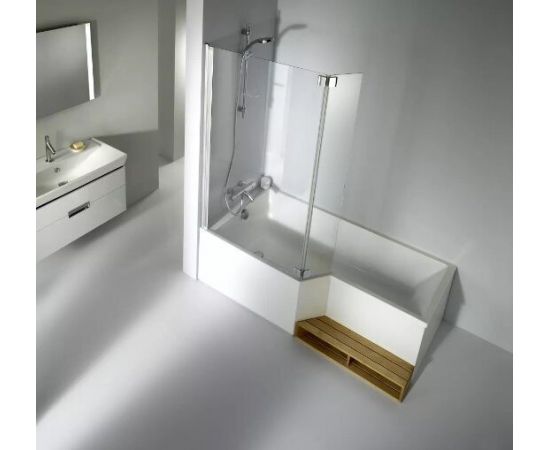 Акриловая ванна Jacob Delafon Bain-Douche Neo 160 L со слив-переливом E6D159-CP P хром_, изображение 2