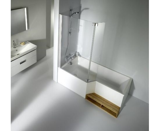 Акриловая ванна Jacob Delafon Bain-Douche Neo 150 L со слив-переливом E6D159-CP P хром_, изображение 2