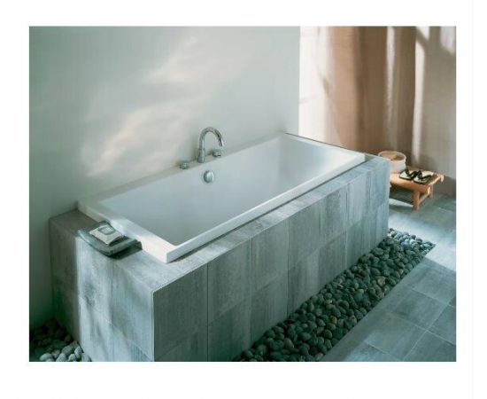 Акриловая ванна Jacob Delafon Evok 180x80 с каркасом SF146RU-NF и слив-переливом E6D159-CP P хром_, изображение 2