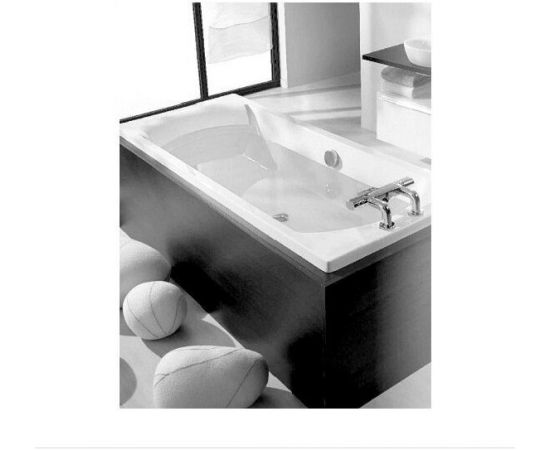 Акриловая ванна Jacob Delafon Ove 180x80 с каркасом SF143RU-NF и со слив-переливом E6D159-CP P хром_, изображение 3