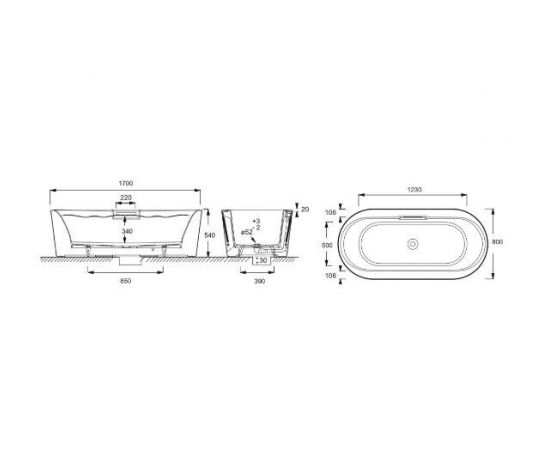 Чугунная ванна Jacob Delafon Volute 170 отдельностоящая с сифоном E75307-NF_, изображение 5