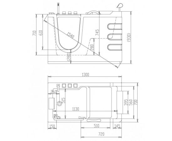 Акриловая ванна Abber AB9000 C L_, изображение 7