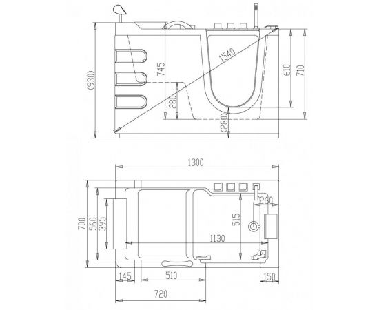 Акриловая ванна Abber AB9000 C R_, изображение 7