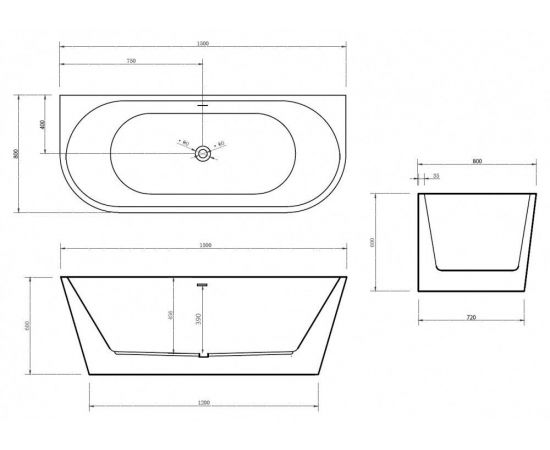 Акриловая ванна Abber AB9216-1.5_, изображение 5