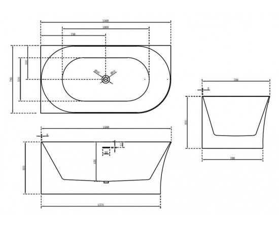 Акриловая ванна Abber AB9258-1.5 L_, изображение 4