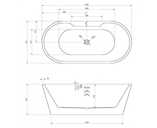 Акриловая ванна Abber AB9299-1.6_, изображение 4