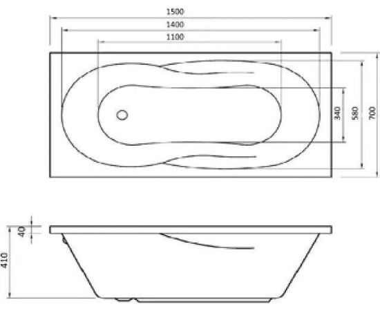 Акриловая ванна AM.PM Tender 150x70 с каркасом W45A-150-070W-R1_, изображение 4