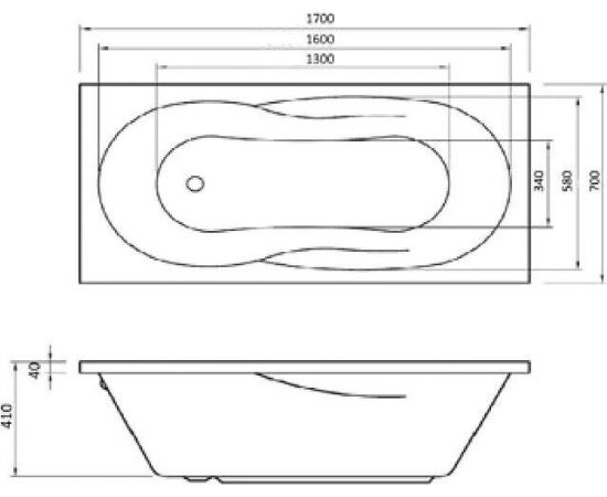 Акриловая ванна AM.PM Tender 170x70 с каркасом W45A-170-070W-R1_, изображение 4