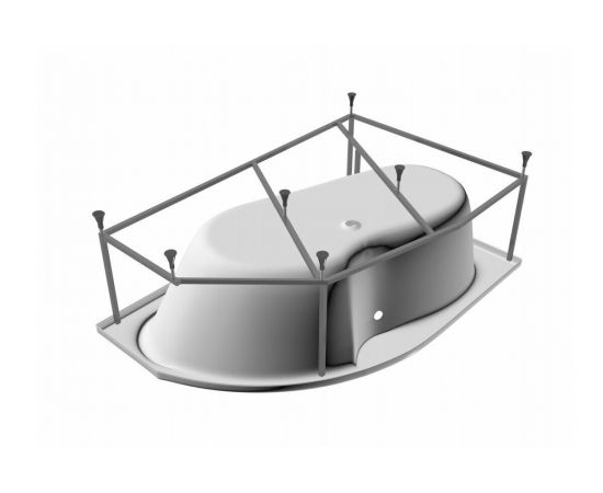 Акриловая ванна Relisan Sofi R 170x105 с каркасом_, изображение 7