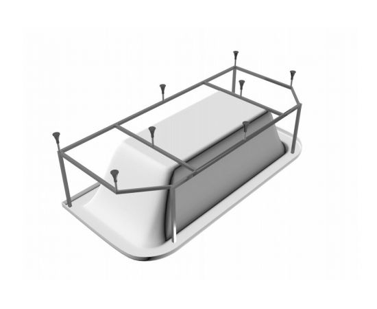Акриловая ванна Vayer Options BTW 180x85 с каркасом и слив-переливом_, изображение 6