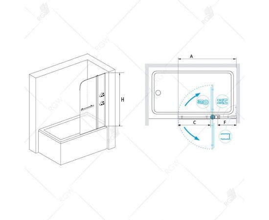 Шторка на ванну RGW SC-08 03110810-11_, изображение 3