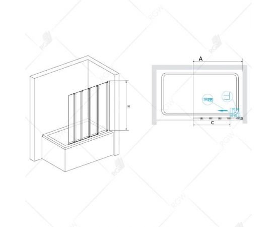 Шторка на ванну RGW SC-21 03112112-11_, изображение 2