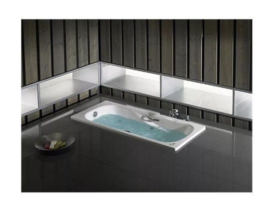 Чугунная ванна Roca Malibu 23107000R 160x75 см с ручками 526803010 хром и ножками 150412330_, изображение 6