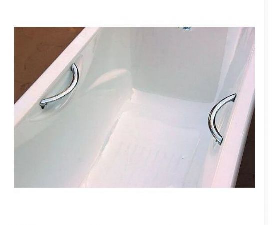 Чугунная ванна Roca Malibu 23107000R 160x75 см с ручками 526803010 хром и ножками 150412330_, изображение 7