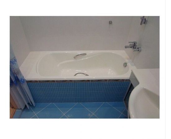 Чугунная ванна Roca Haiti 23307000R 160x80 см с ручками 526804210 хром и ножками 150412330_, изображение 2