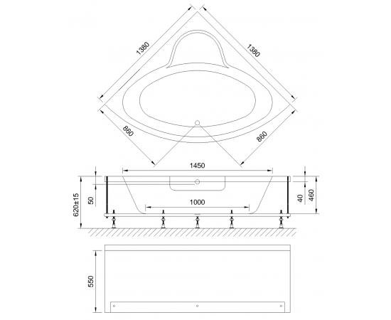 Гидромассажная ванна Royal Bath FANKE COMFORT 140x140x65_, изображение 2