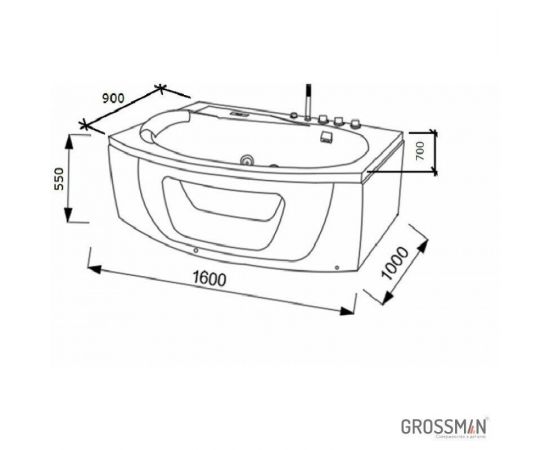 Акриловая ванна Grossman GR-16010 L_, изображение 21