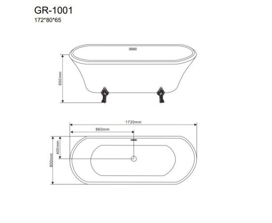 Акриловая ванна Grossman GR-1001_, изображение 3