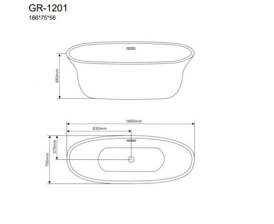 Акриловая ванна Grossman GR-1201_, изображение 3