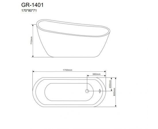 Акриловая ванна Grossman GR-1401_, изображение 3