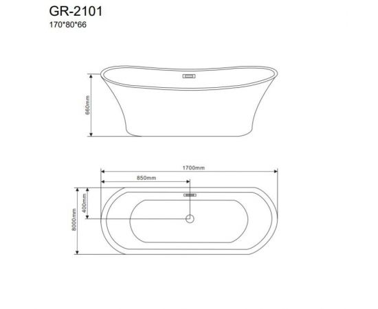 Акриловая ванна Grossman GR-2101_, изображение 3