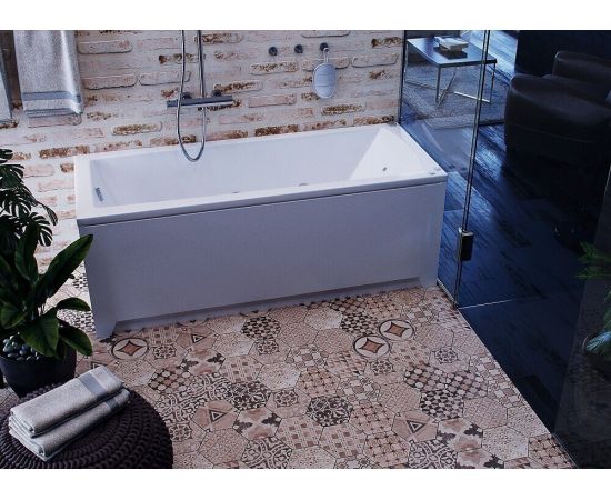 Акриловая ванна Акватек Либра 160х70 NEW пустая с фр.экр. (слив слева, вклеенный каркас)_, изображение 3