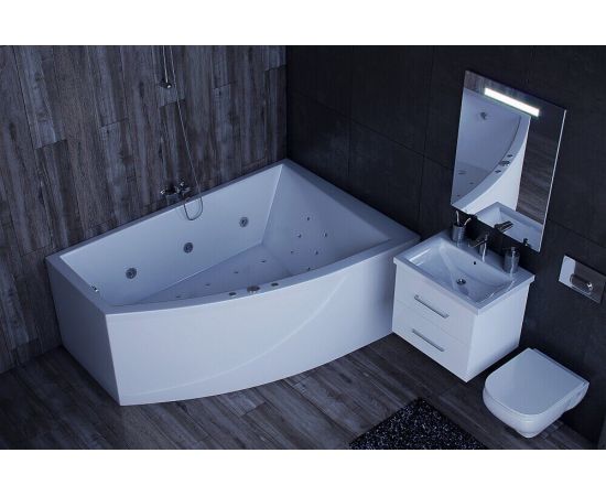 Акриловая ванна Акватек Оракул 180х125 R пустая с фр.экр.+бок.экр._, изображение 3