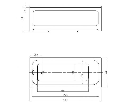 Акриловая ванна Акватек Мия MIY170-0000004 170x70_, изображение 5